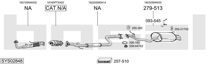 Bosal SYS02848 Exhaust system SYS02848