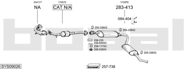 Bosal SYS09026 Exhaust system SYS09026