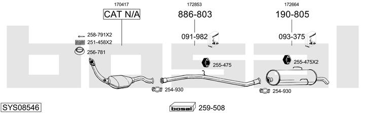 Bosal SYS08546 Exhaust system SYS08546