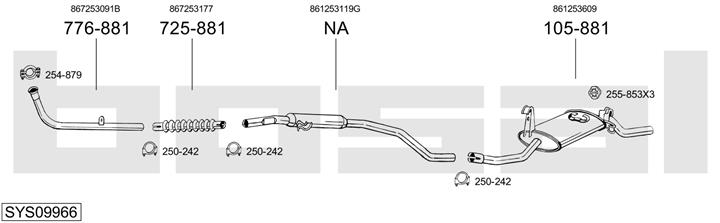 Bosal SYS09966 Exhaust system SYS09966