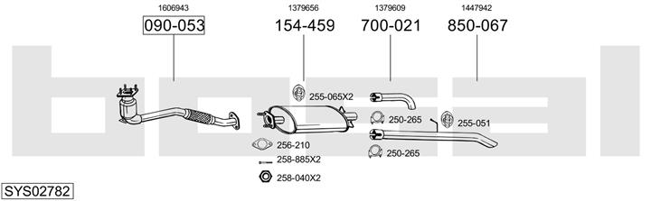 Bosal SYS02782 Exhaust system SYS02782