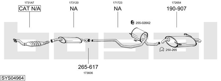 Bosal SYS04964 Exhaust system SYS04964