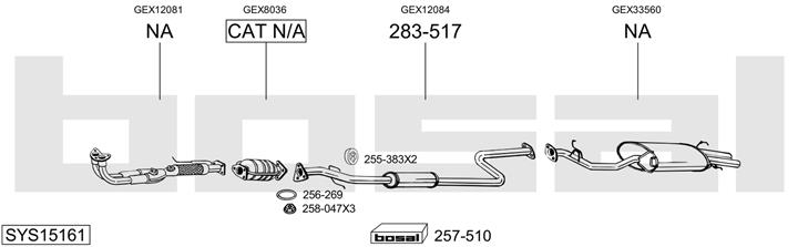 Bosal SYS15161 Exhaust system SYS15161