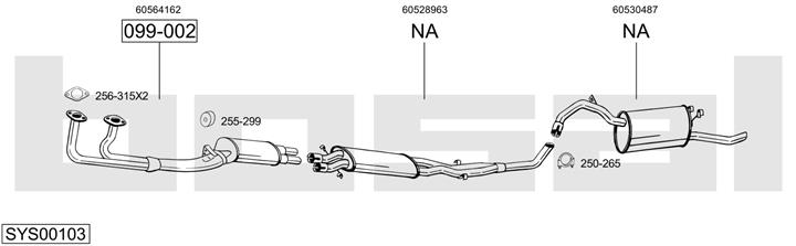 Bosal SYS00103 Exhaust system SYS00103