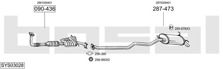 Bosal SYS03028 Exhaust system SYS03028