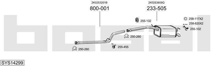 Bosal SYS14299 Exhaust system SYS14299