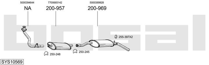 Bosal SYS10569 Exhaust system SYS10569