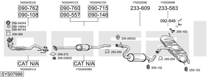 Bosal SYS07988 Exhaust system SYS07988