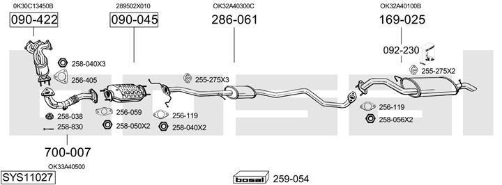 Bosal SYS11027 Exhaust system SYS11027