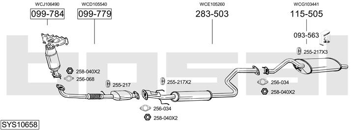 Bosal SYS10658 Exhaust system SYS10658