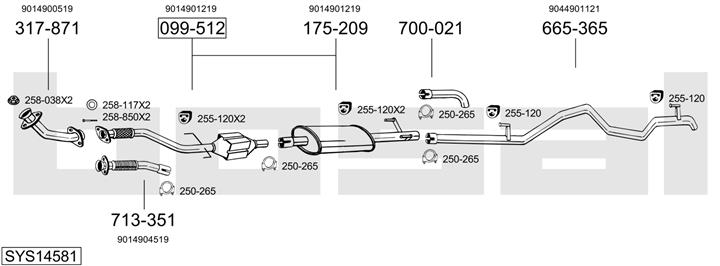 Bosal SYS14581 Exhaust system SYS14581