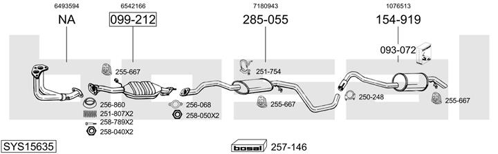 Bosal SYS15635 Exhaust system SYS15635