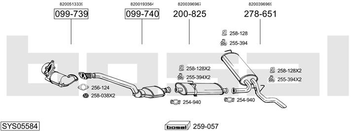 Bosal SYS05584 Exhaust system SYS05584