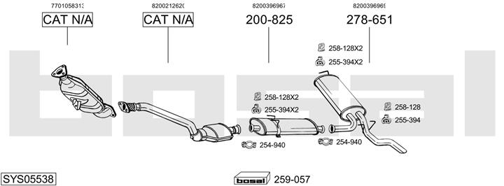 Bosal SYS05538 Exhaust system SYS05538