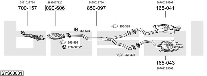 Bosal SYS03031 Exhaust system SYS03031