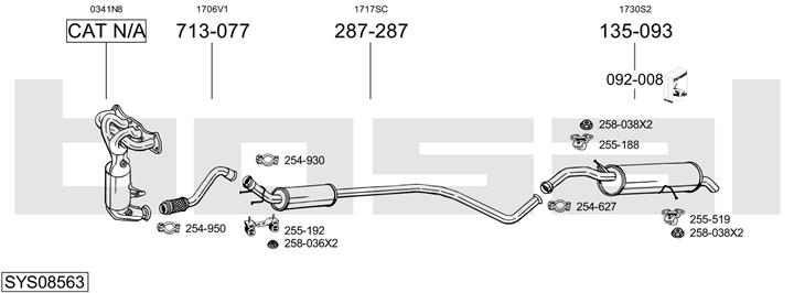 Bosal SYS08563 Exhaust system SYS08563