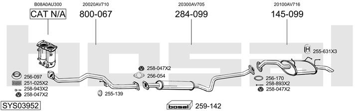 Bosal SYS03952 Exhaust system SYS03952