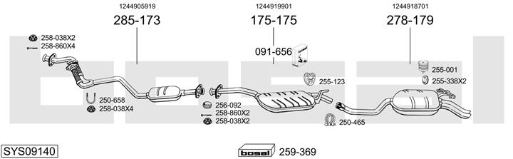 Bosal SYS09140 Exhaust system SYS09140