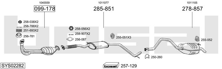Bosal SYS02282 Exhaust system SYS02282
