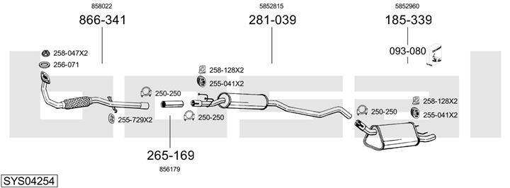 Bosal SYS04254 Exhaust system SYS04254