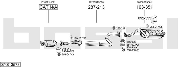 Bosal SYS13573 Exhaust system SYS13573