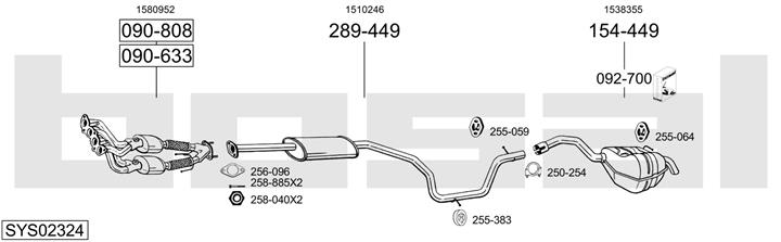 Bosal SYS02324 Exhaust system SYS02324