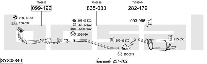 Bosal SYS08840 Exhaust system SYS08840