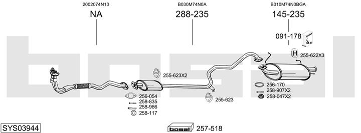 Bosal SYS03944 Exhaust system SYS03944