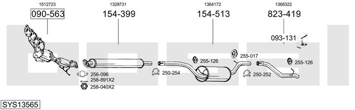 Bosal SYS13565 Exhaust system SYS13565