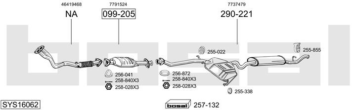 Bosal SYS16062 Exhaust system SYS16062