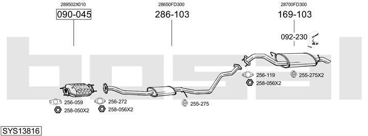 Bosal SYS13816 Exhaust system SYS13816