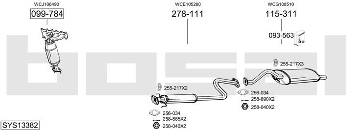 Bosal SYS13382 Exhaust system SYS13382