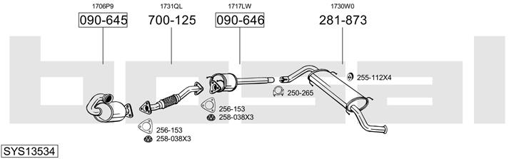 Bosal SYS13534 Exhaust system SYS13534