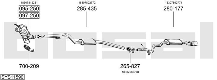 Bosal SYS11590 Exhaust system SYS11590