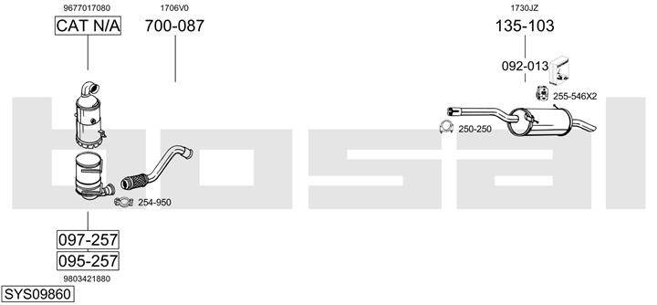 Bosal SYS09860 Exhaust system SYS09860