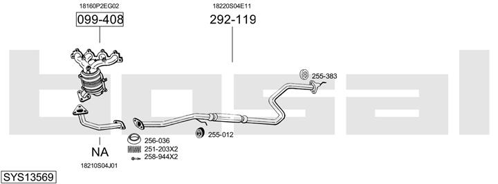 Bosal SYS13569 Exhaust system SYS13569