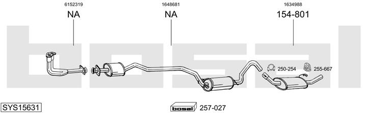 Bosal SYS15631 Exhaust system SYS15631