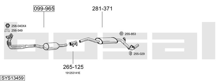 Bosal SYS13459 Exhaust system SYS13459