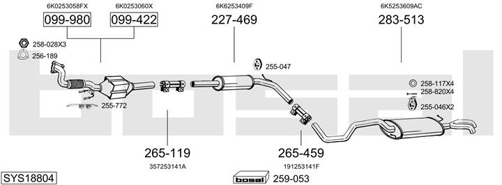 Bosal SYS18804 Muffler assy SYS18804