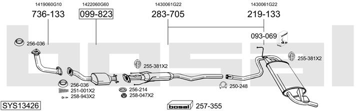 Bosal SYS13426 Exhaust system SYS13426