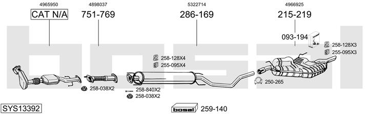 Bosal SYS13392 Exhaust system SYS13392