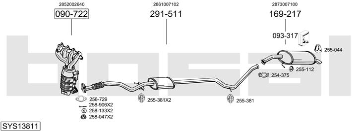 Bosal SYS13811 Exhaust system SYS13811