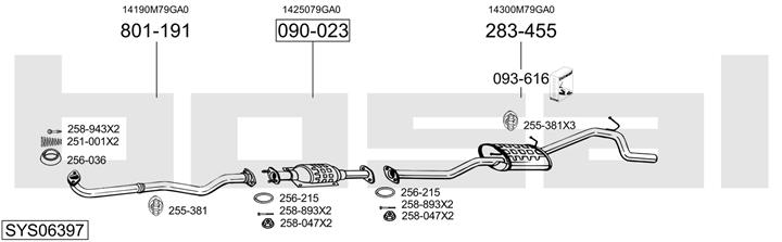 Bosal SYS06397 Exhaust system SYS06397