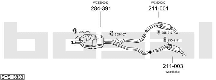 Bosal SYS13833 Exhaust system SYS13833