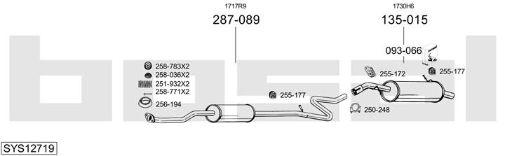 Bosal SYS12719 Exhaust system SYS12719