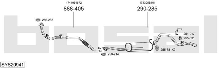 Bosal SYS20941 Muffler assy SYS20941