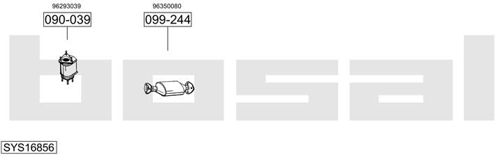 Bosal SYS16856 Muffler assy SYS16856