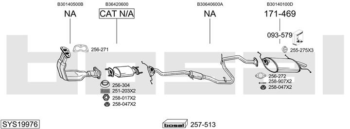 Bosal SYS19976 Muffler assy SYS19976