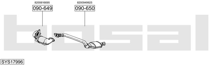 Bosal SYS17996 Muffler assy SYS17996