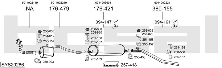 Bosal SYS20286 Muffler assy SYS20286